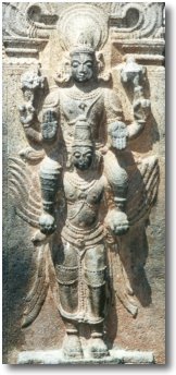 Sculpture of Lord Vishnu on Garuda Vaahana