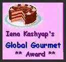 Iena's Global Gourmet Award