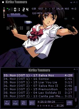 Winamp skin of Kirika Yuumura