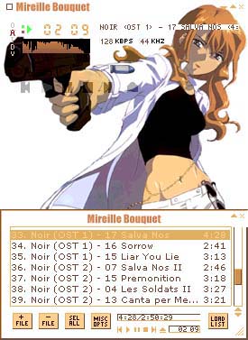 Winamp skin of Mireille Bouquet