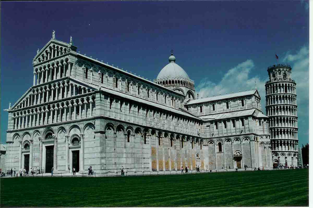 Pisa - Piazza del Duomo with the Leaning Tower at the back