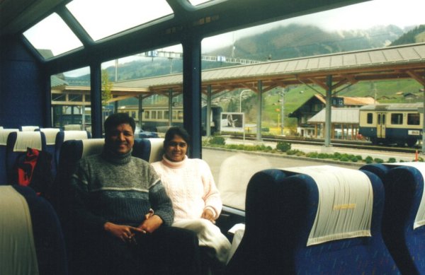 Vidya and Vasu in Panoramic Train