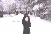 Vidya enjoying snow