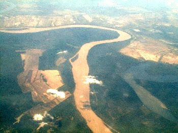 Mississippi River Meanders, Louisiana, USA.