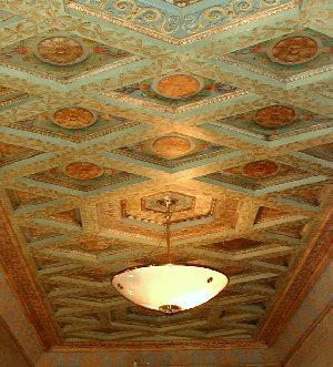 ornate ceiling in Downtown Residence Inn