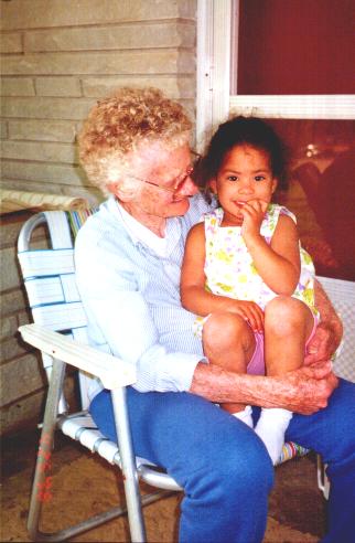 Kalen with her Little Granny