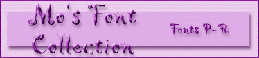 Mo's Font Collection: P-R