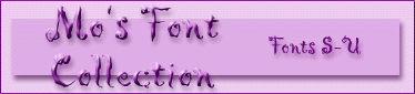 Mo's Font Collection: S-U