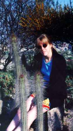 Sitting in the botanical gardens on Cerro San Cristobal