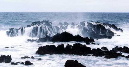 the sea surrounding rapa nui is spectacular