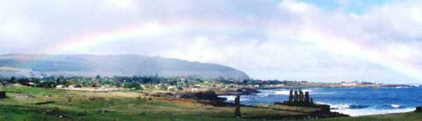 Rainbow over Hanga Roa