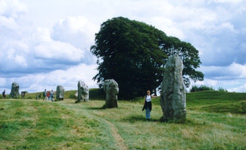 inside the massive stone circle at Avebury