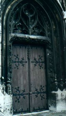 The cathedral door.