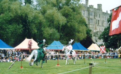 jousters at Warwick Castle