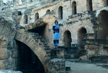 Standing in the majestic El-Djem colloseum