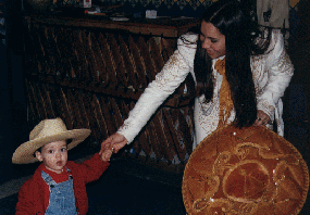 A very special boy being befriended by the singer at Mas Mexico