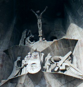 A detail from the Passion facade of La Sagrada Familia - which I much prefer to the Nativity facade