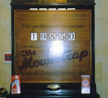 the 19 850th performance of The Mousetrap