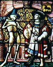 Detail from cathedral window, Berne.