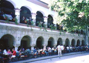 image: Street scene in Oaxaca, MX