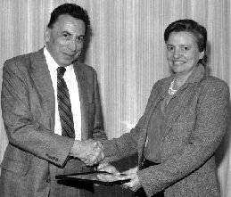 Image: Elizabeth receiving NFS Outstanding Award