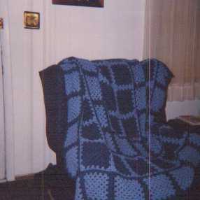 Blue Granny Square Afghan