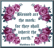 Blessed are the meek: for they shall inherit the earth.