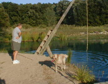 Dad and Klark at Pond