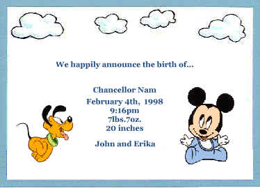 birth announcement