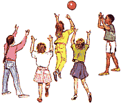 children playing ball