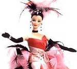 Barbie in pink feathers