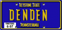 Penn license plate