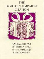 #giftofsubmission Citation for Excellence