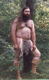 Rabbit skin loincloth, outdoors, standing, thumbnail