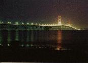 Mackinac Bridge at night