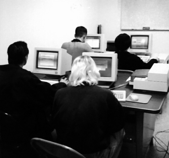 Clients Studying in the LAYSS Computer Learning Center