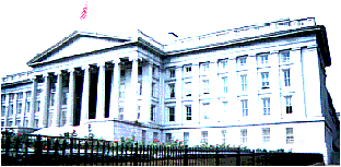 U. S. Treasury Building South view originally designed by Walter