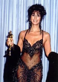 Cher with her Oscar