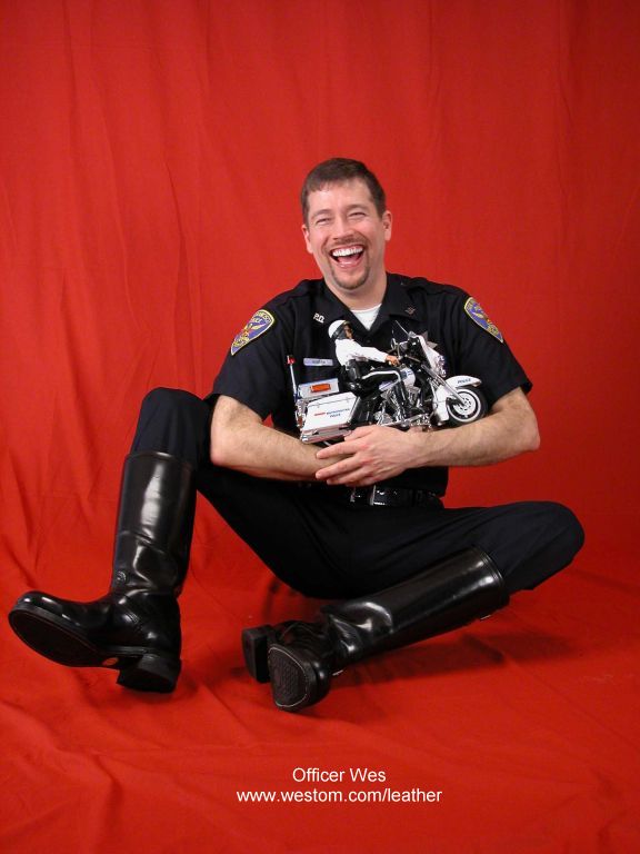 Officer Wes & GI Joe motorcop, January 2003, Photos by Corwin