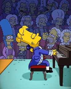 Bart Simpson as Mozart