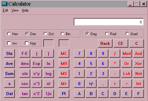 Win95 Calculator image