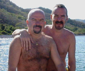 Gene and Jay snorkeling in Manzanillo.