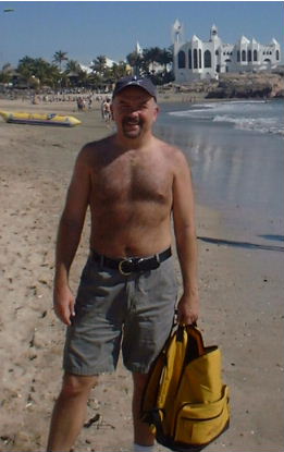 Gene on Mazatlan beach. 