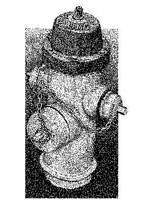 college art project stipple hydrant