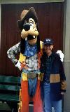 Aaron with Goofy at Disneyland - Anaheim LA