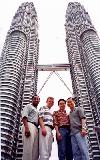 Beautiful view of KLCC (from left Anthony, Rick, Brian and Aaron)