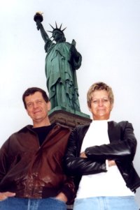 Doug and Mom on Liberty Island