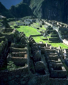 Areal view of Machu Picchu