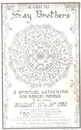 to experience the groundedness of the Calamus root. --from the Call to the 1st Radical Faerie Gathering