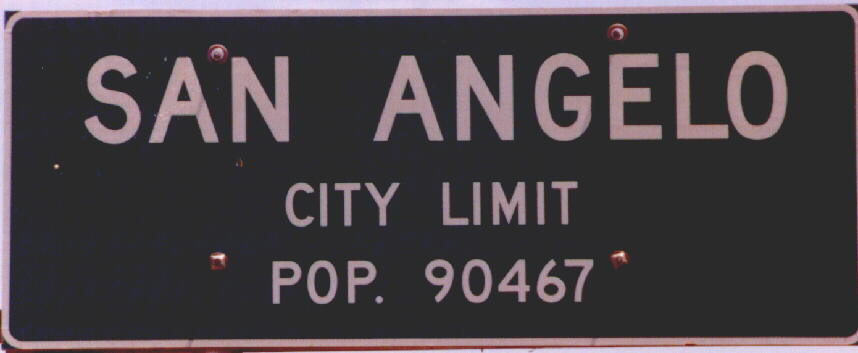 San Angelo City Limits Sign